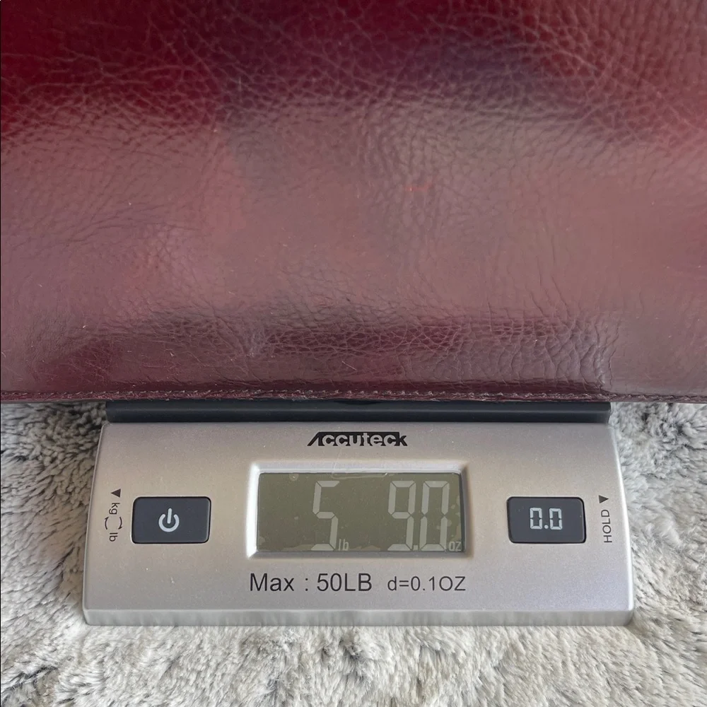 Jack Georges Burgundy Elements Classic European Leather Briefbag